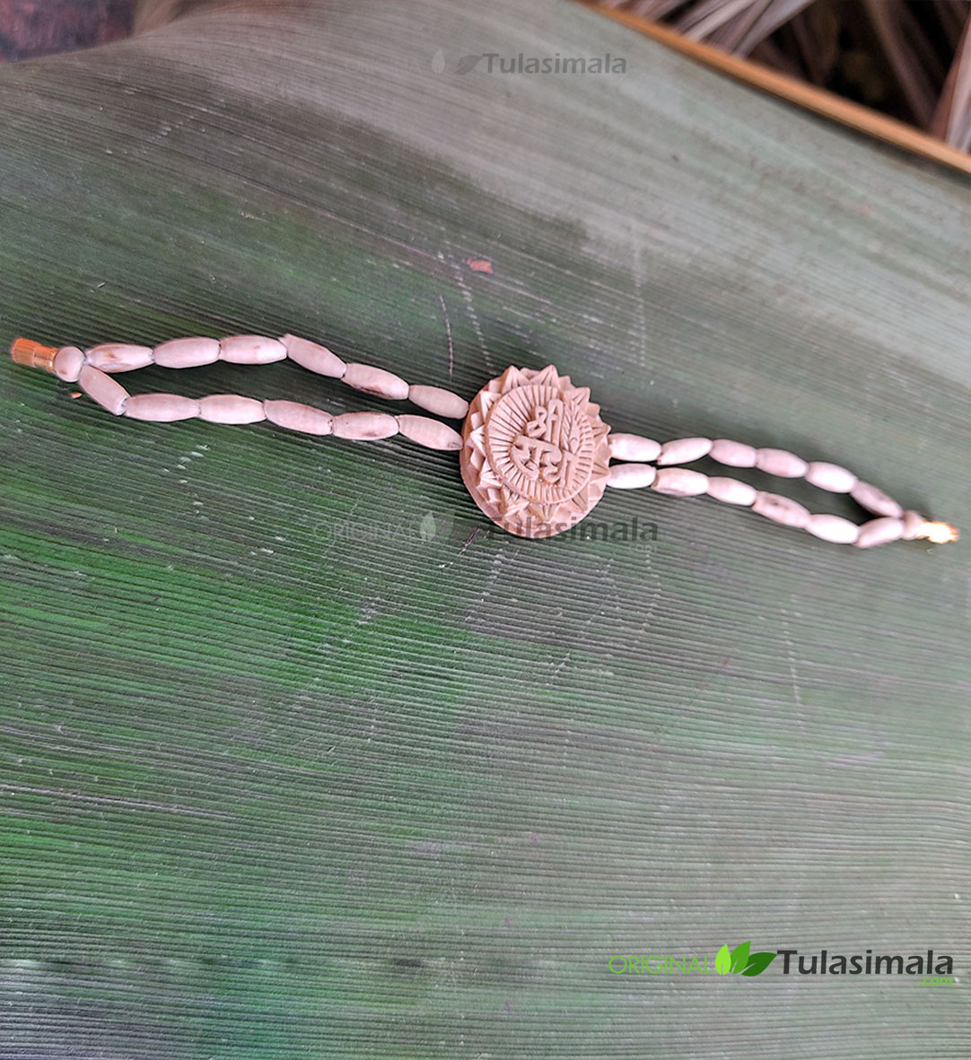 Brown Tulsi Beads Bracelet 10mm Bead Size Flexible & Adjustable Thread