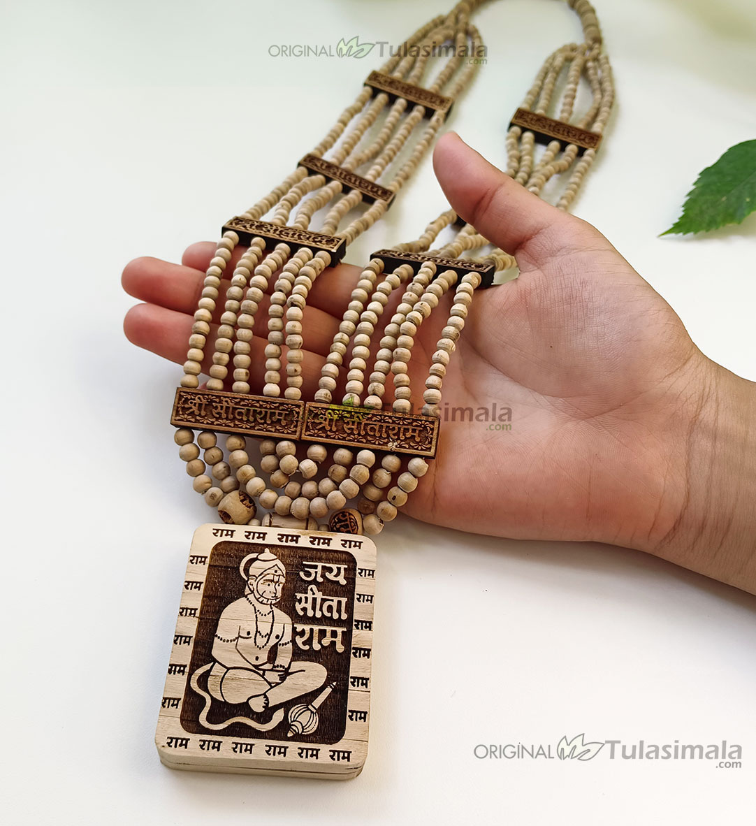 Natural Dark Brown Shyama Tulsi Beads Handmade Bracelet